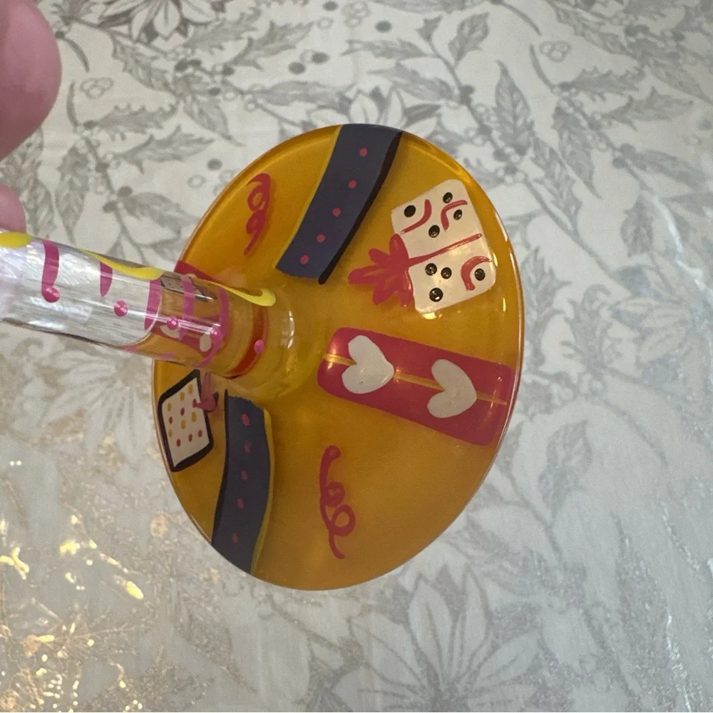 Lolita Hand painted Happy Birthday Girl wine glass, new excellent condition